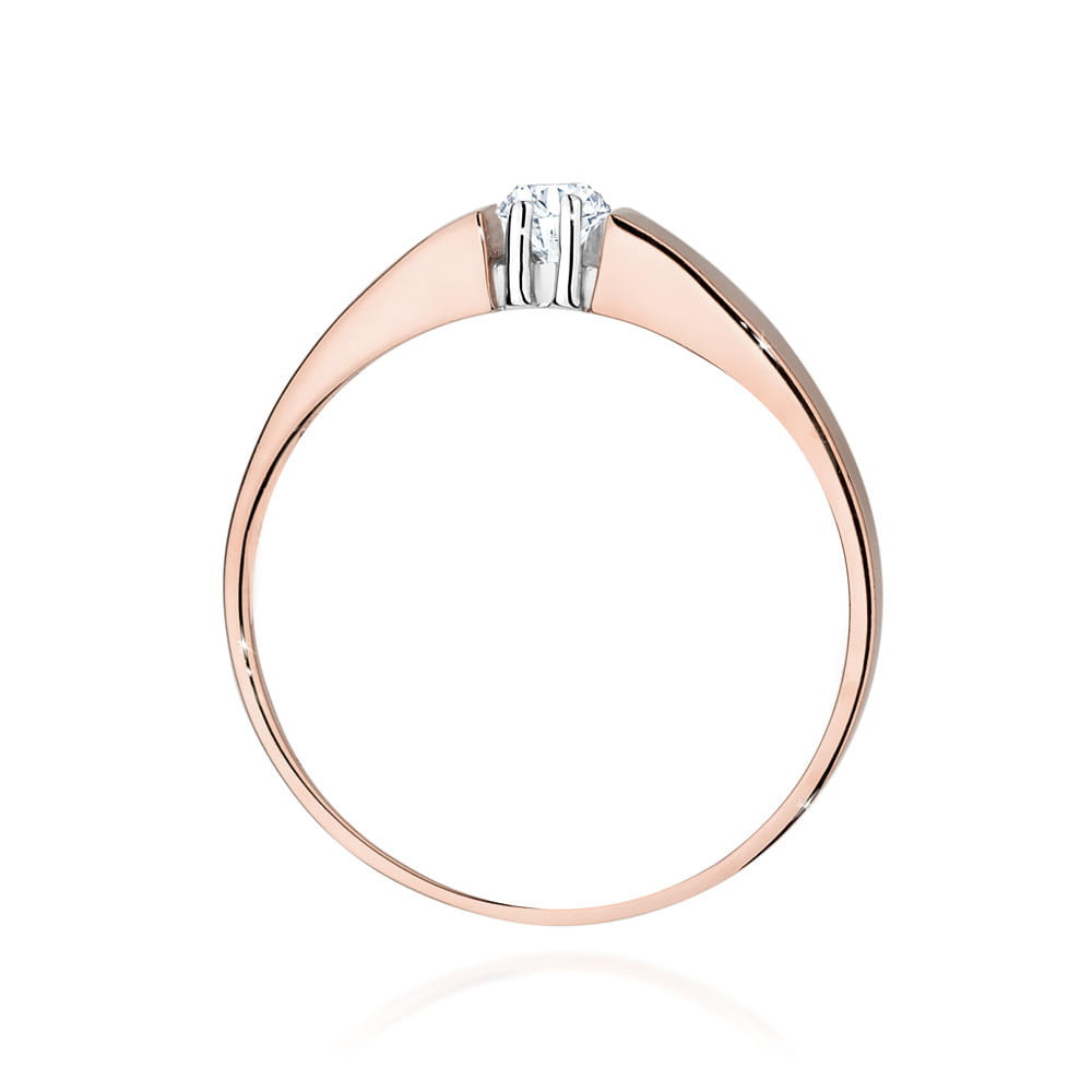 Auksinis Žiedas Su Deimantu