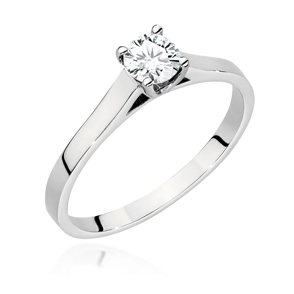 Auksinis Žiedas Su Deimantu