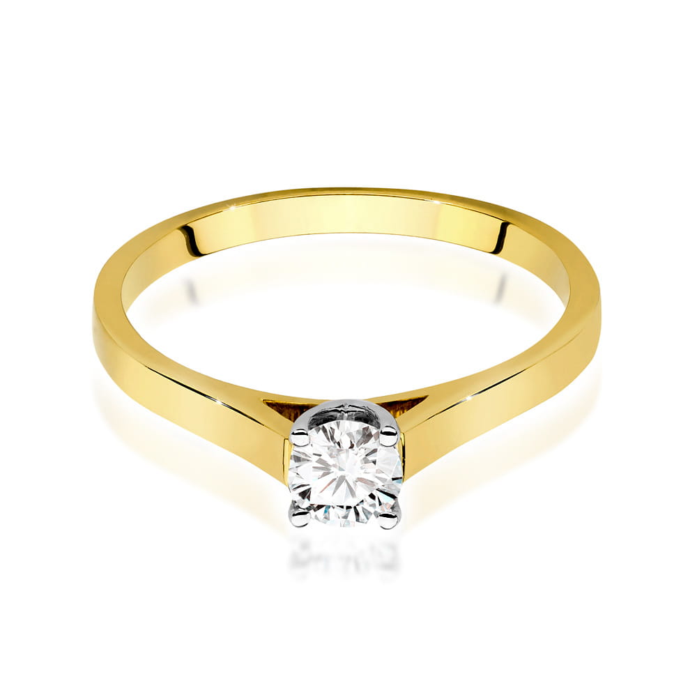 Auksinis Žiedas Su Deimantu