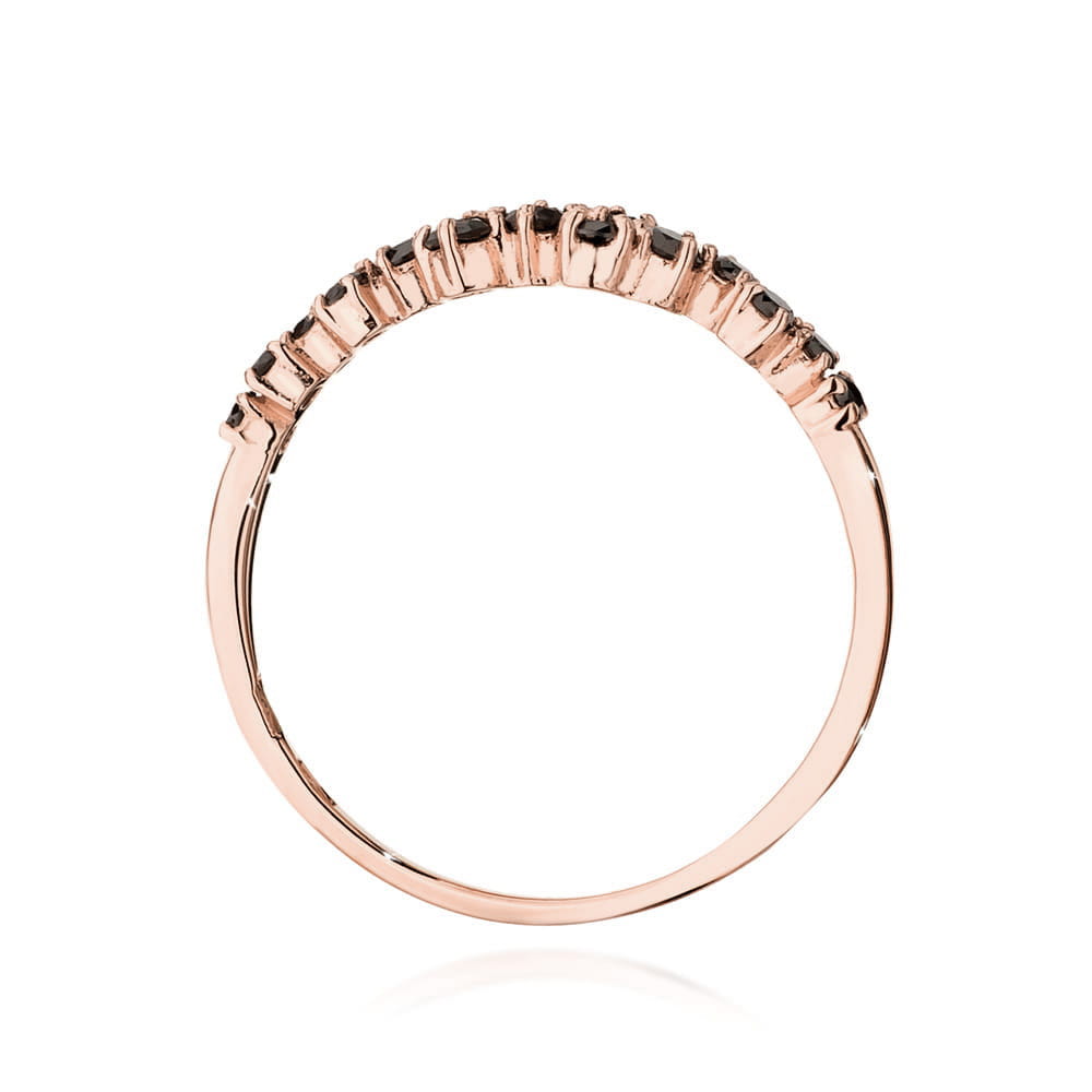 Gold Ring With Black Diamonds