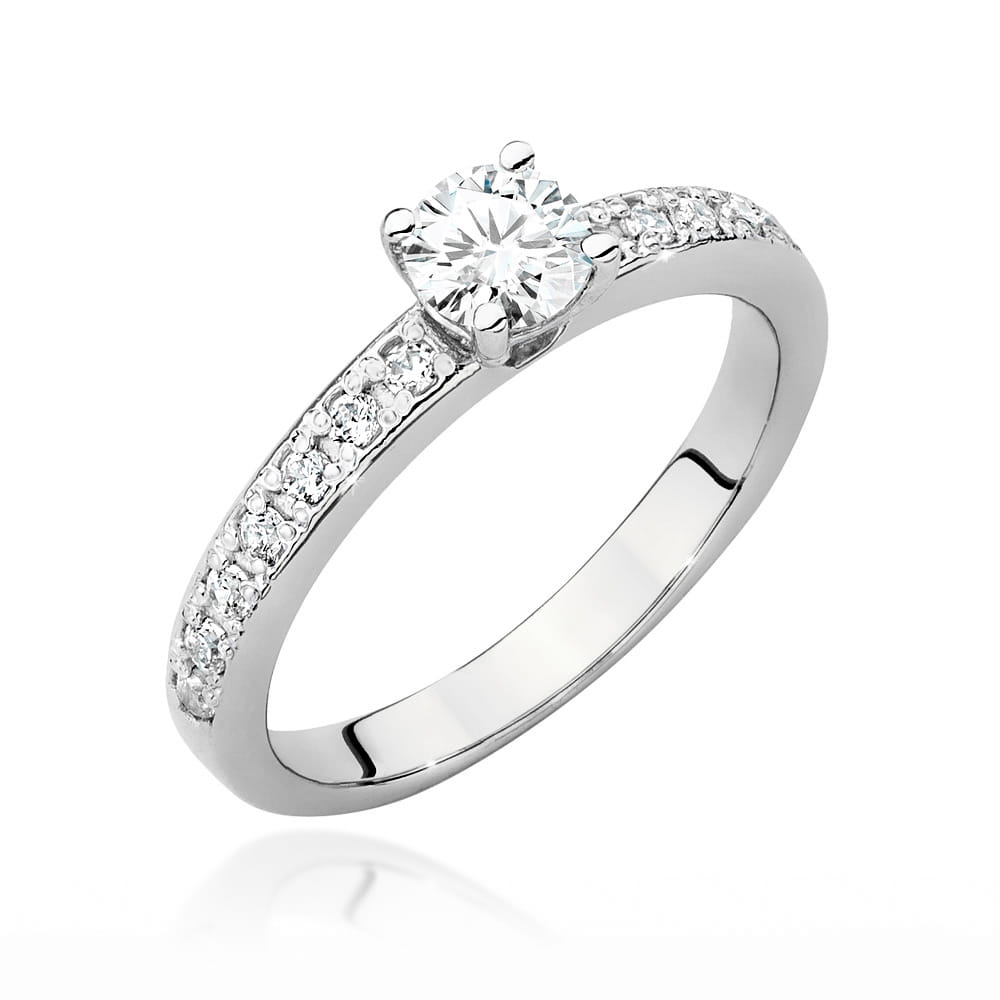 Auksinis Žiedas Su Deimantais