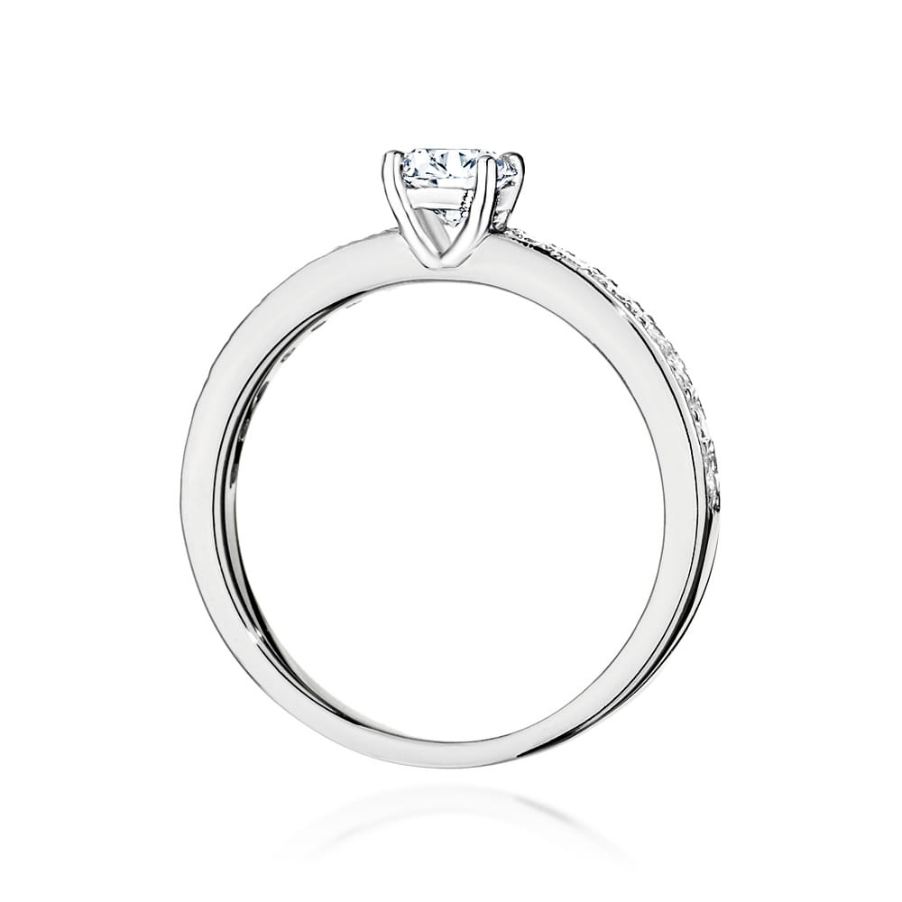 Auksinis Žiedas Su Deimantais