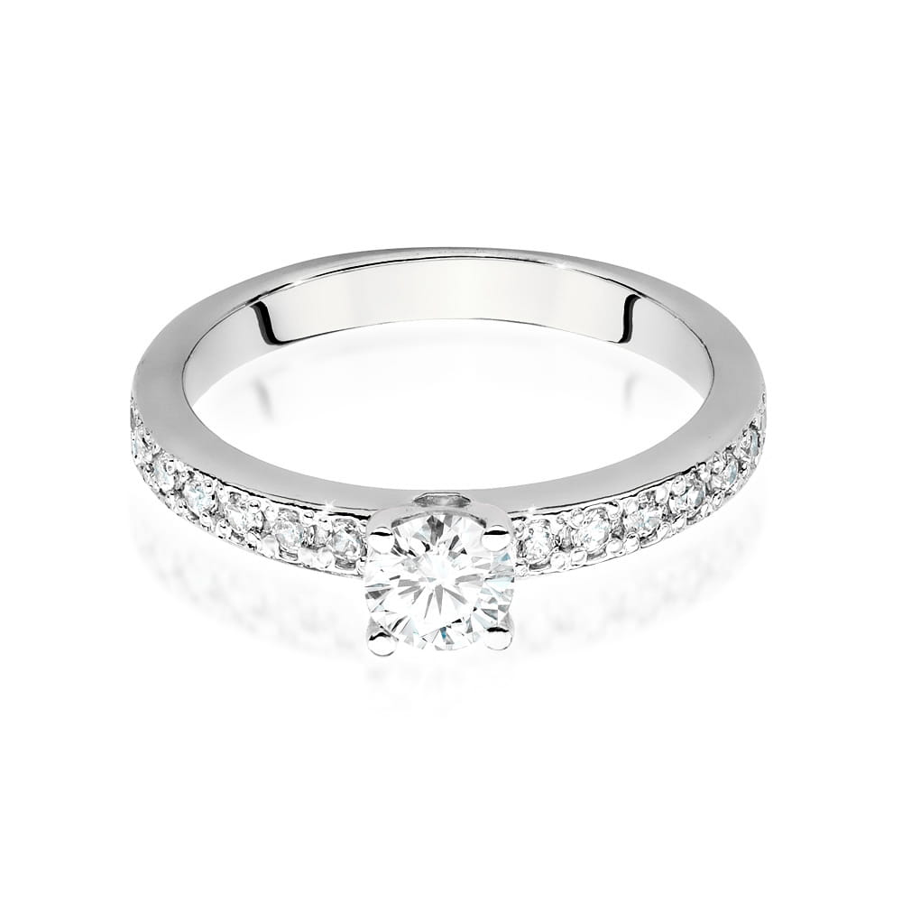 Auksinis Žiedas Su Deimantais