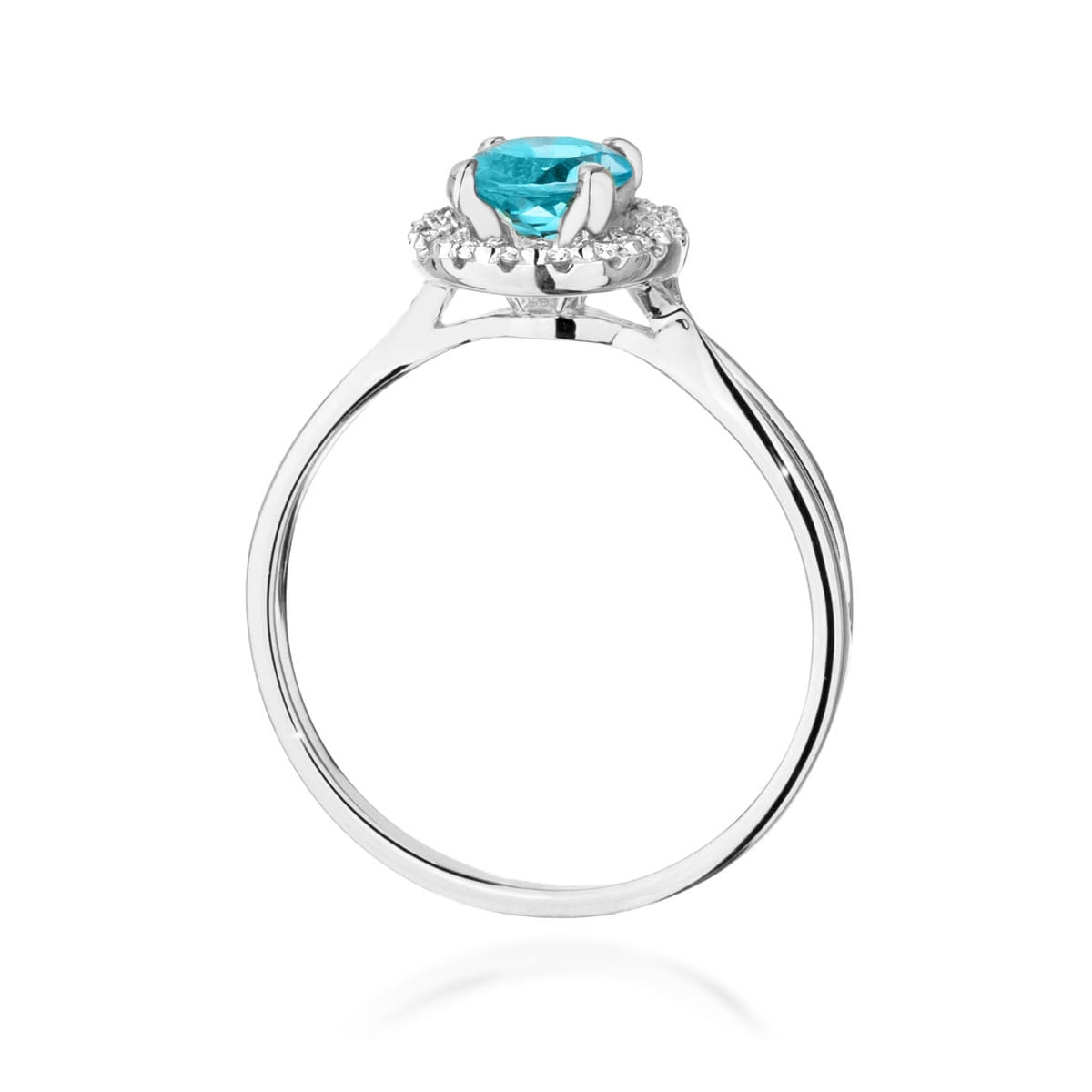Gold Ring With Topaz And Diamonds