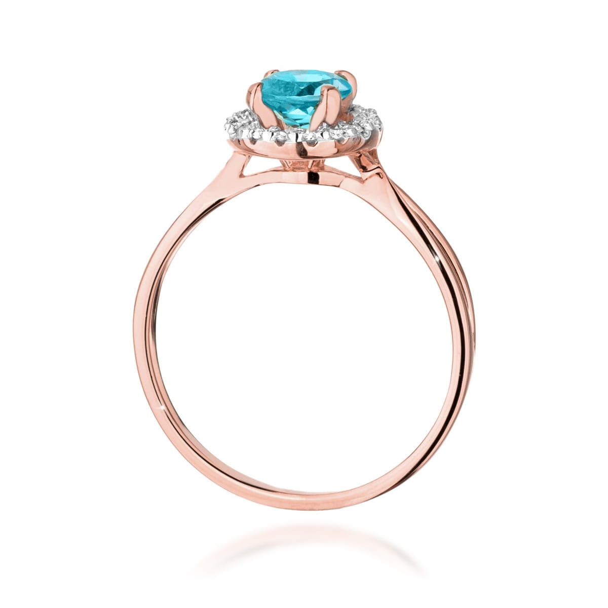 Gold Ring With Topaz And Diamonds