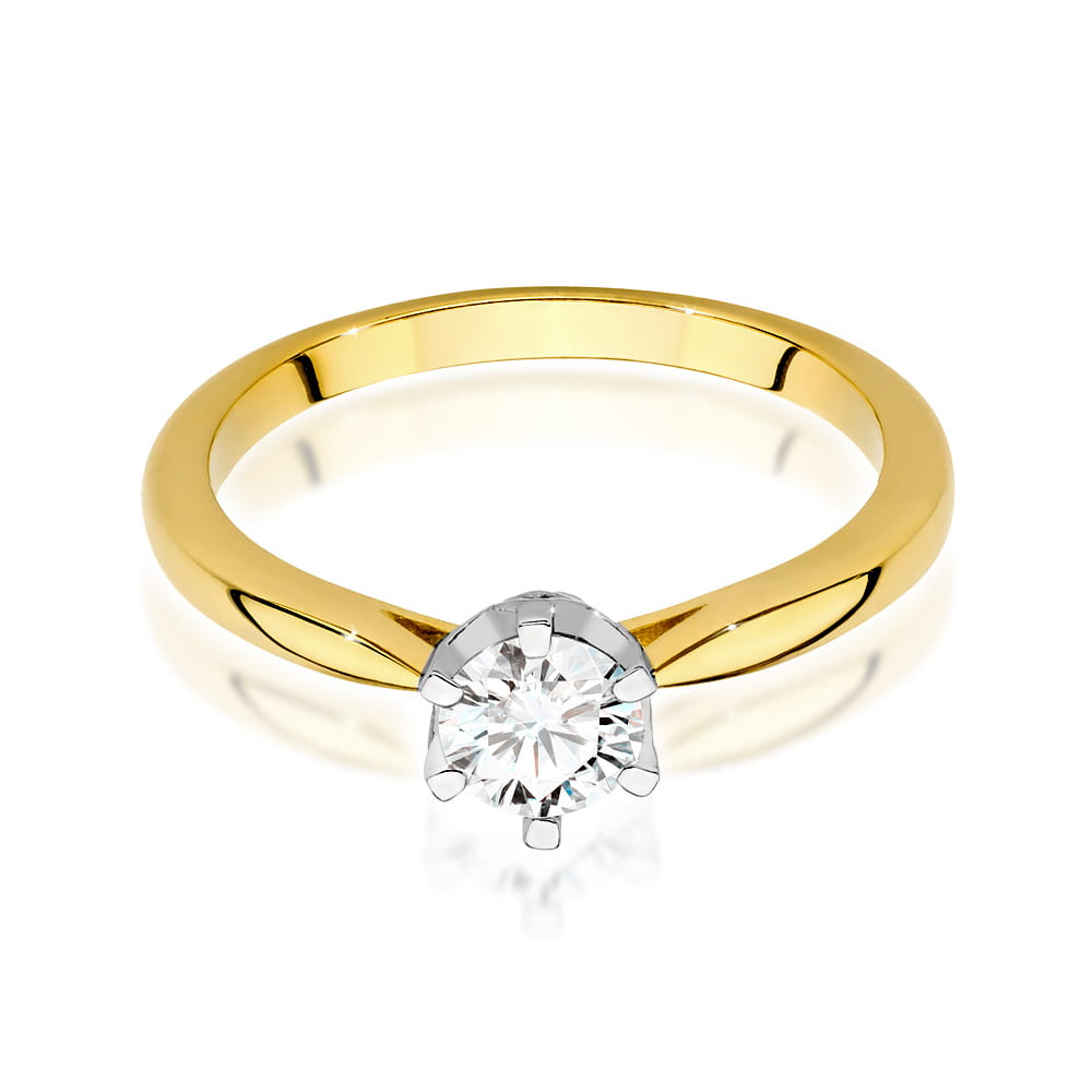 Auksinis Žiedas Su Deimantais