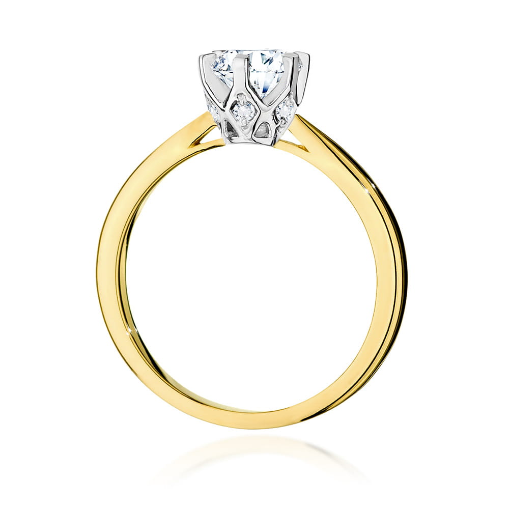 Auksinis Žiedas Su Deimantais