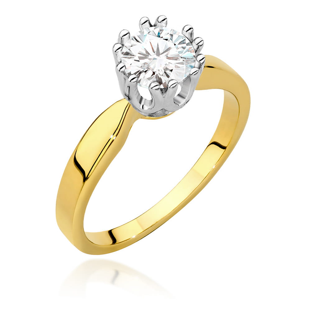 Auksinis Žiedas Su Deimantu