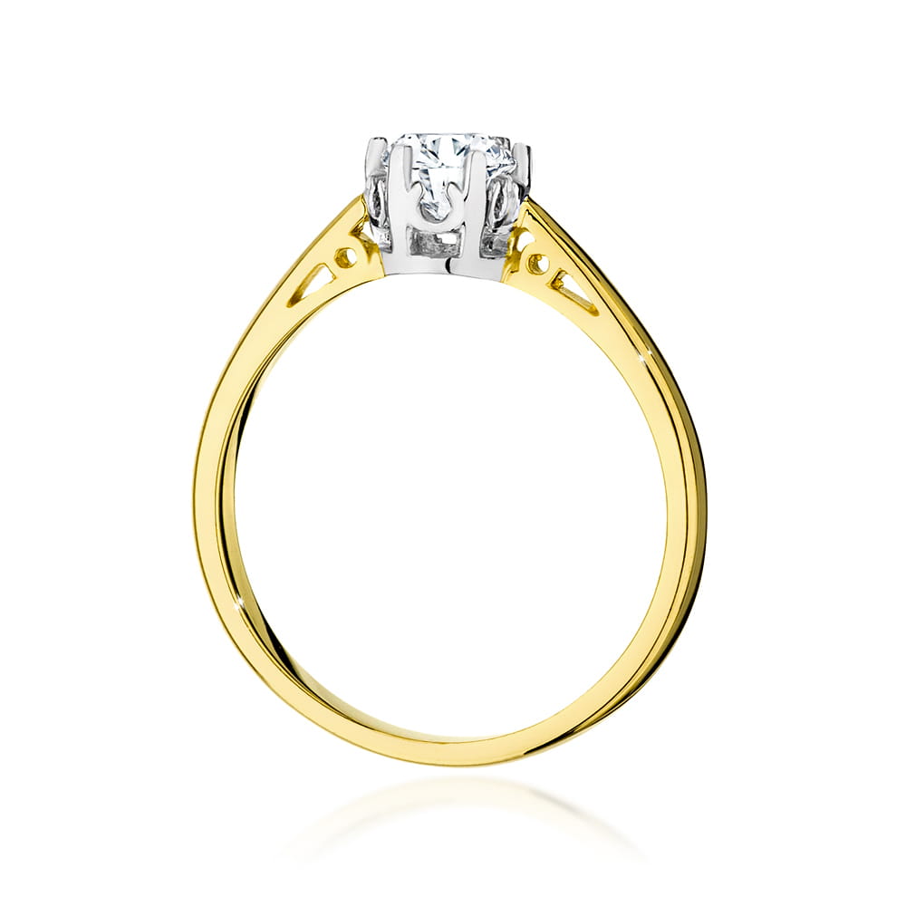 Auksinis Žiedas Su Deimantu