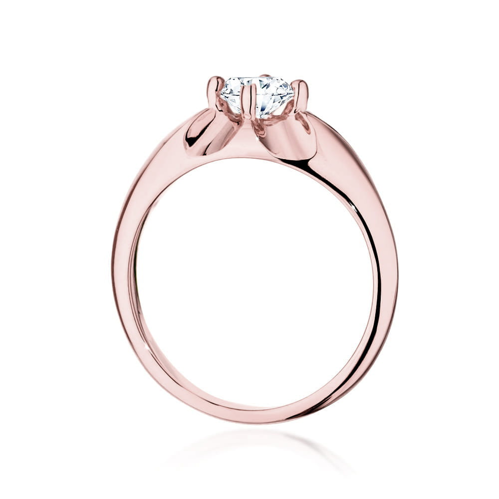 Auksinis Žiedas Su Deimantu