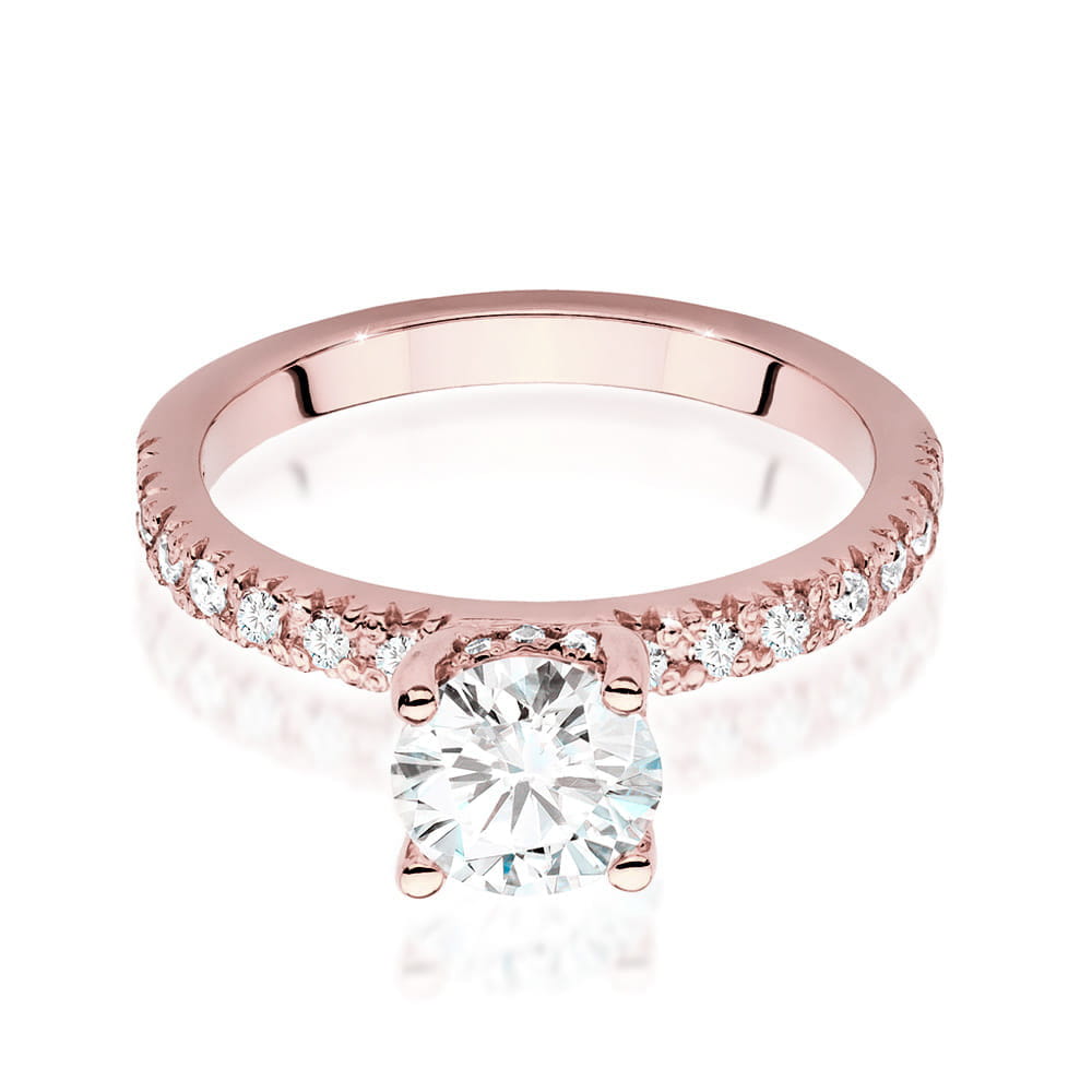 Auksinis Žiedas Su Deimantais