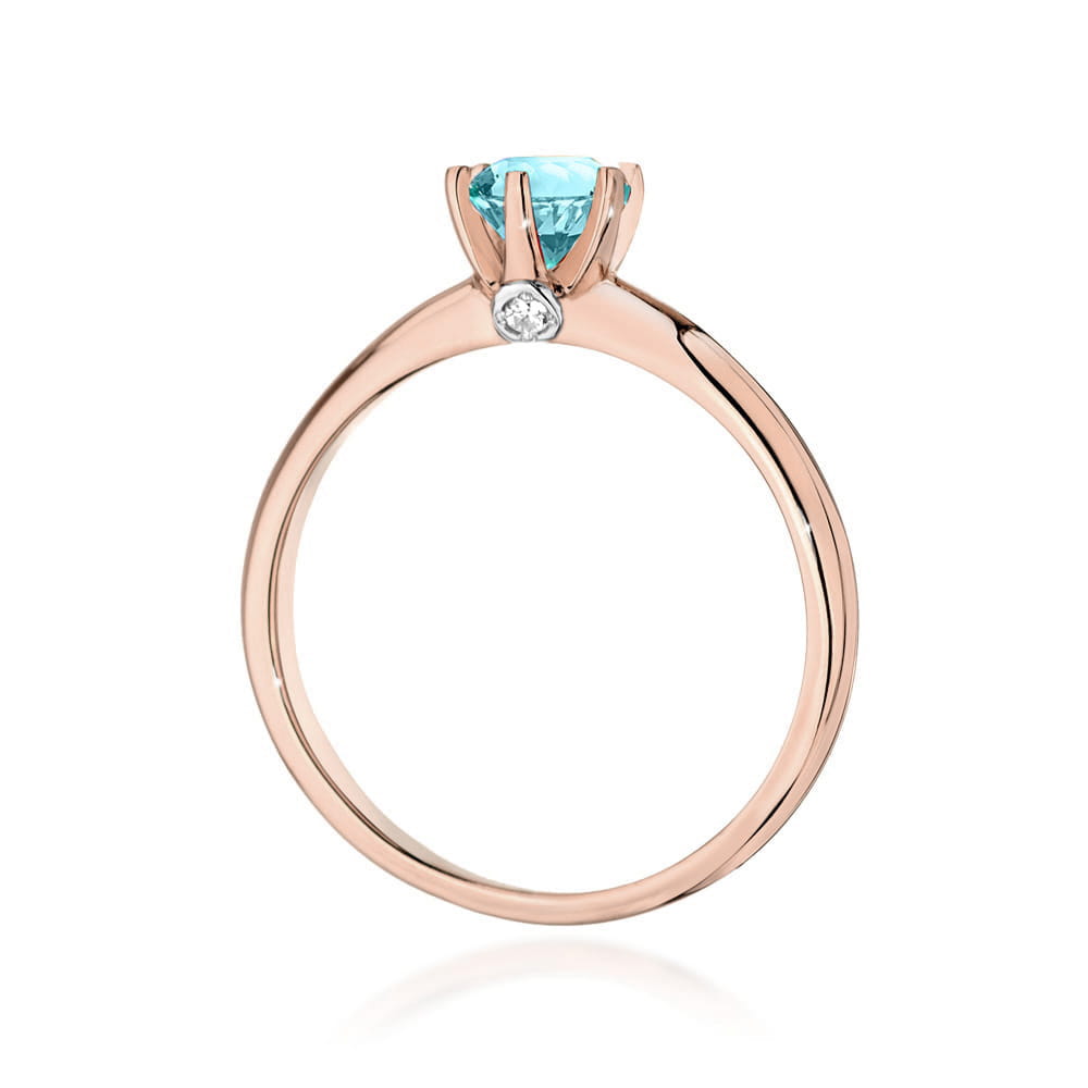 Gold Ring With Topaz And Diamonds