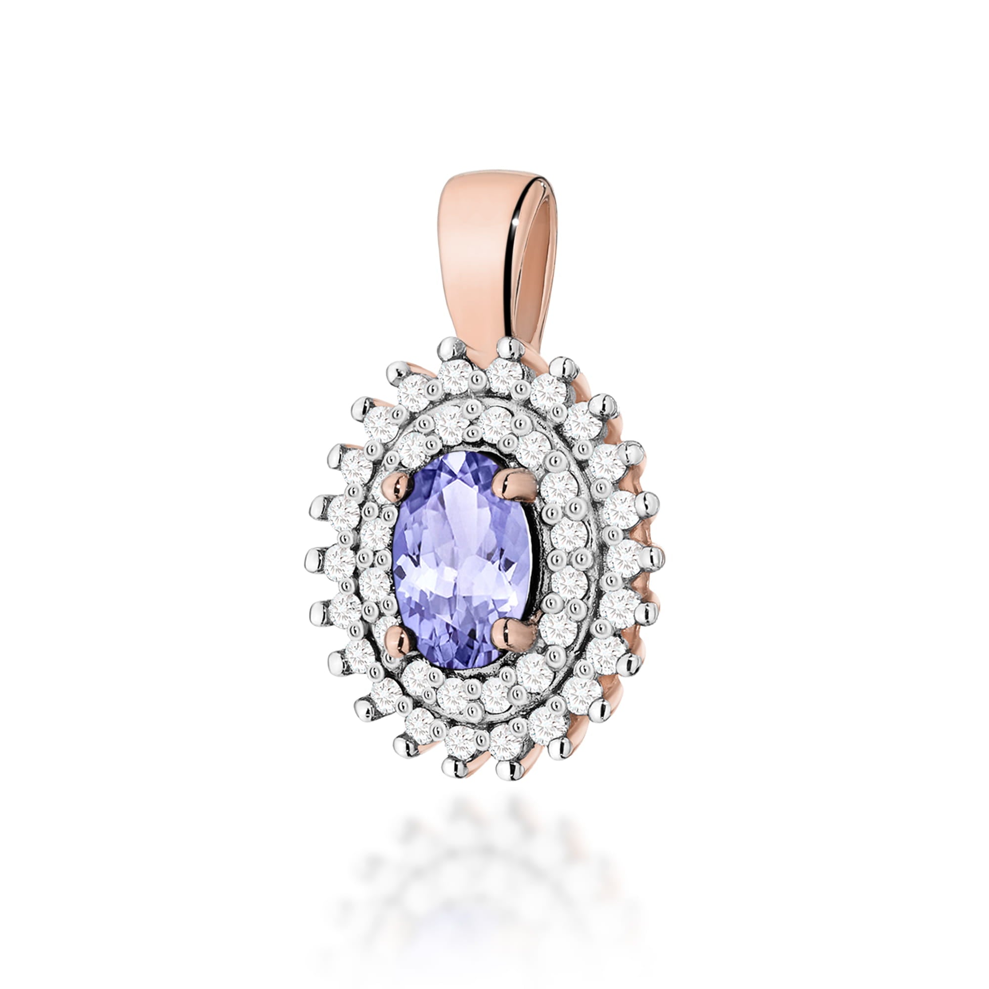 Gold Pendant With Tanzanite And Diamonds