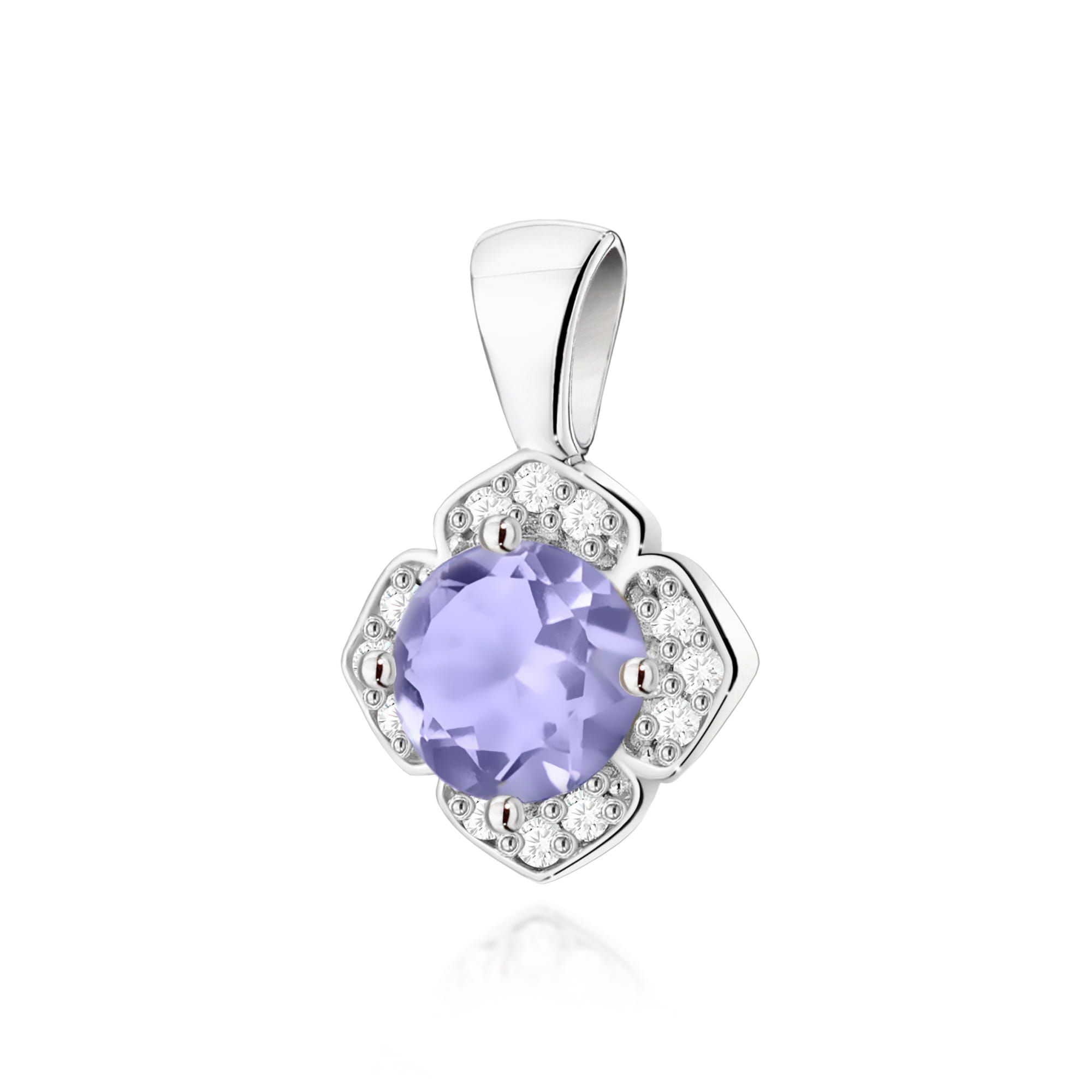 Auksinis Pakabukas Su Tanzanitu Ir Deimantais