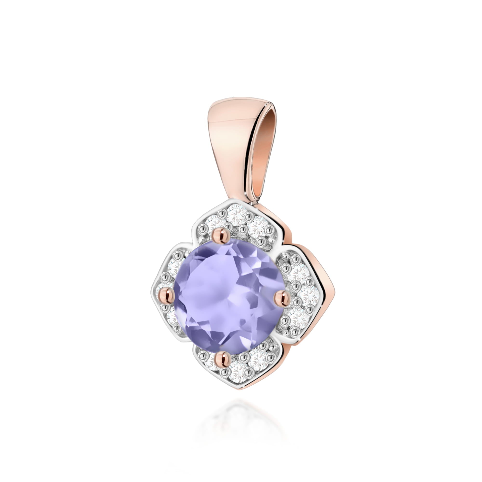 Gold Pendant With Tanzanite And Diamonds
