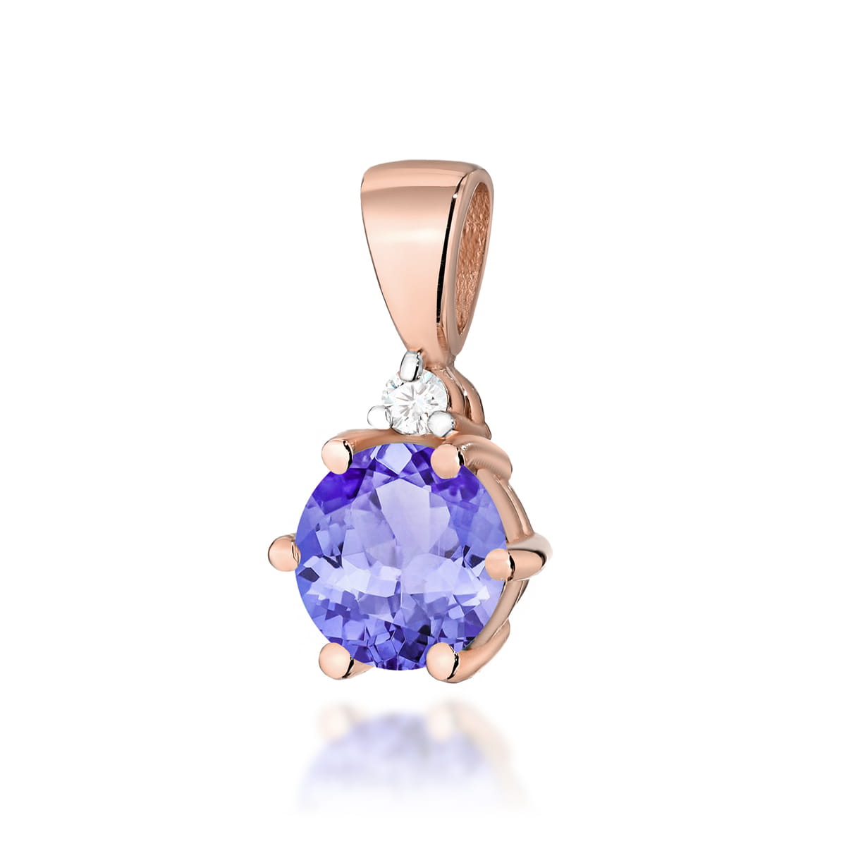 Gold Pendant With Tanzanite And Diamonds