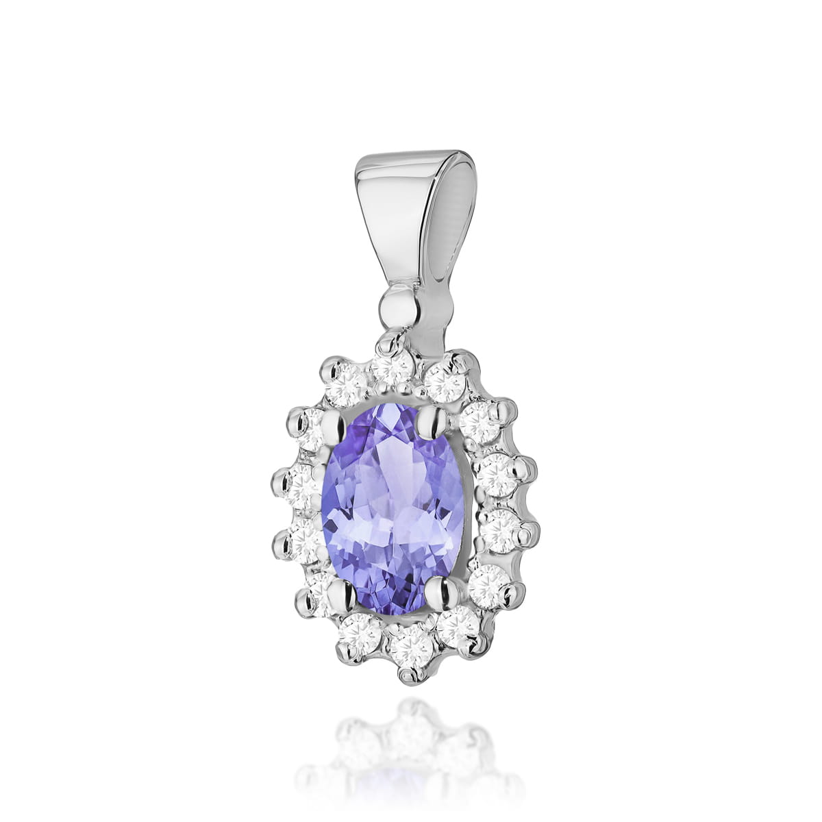 Gold Pendant With Tanzanite And Diamonds