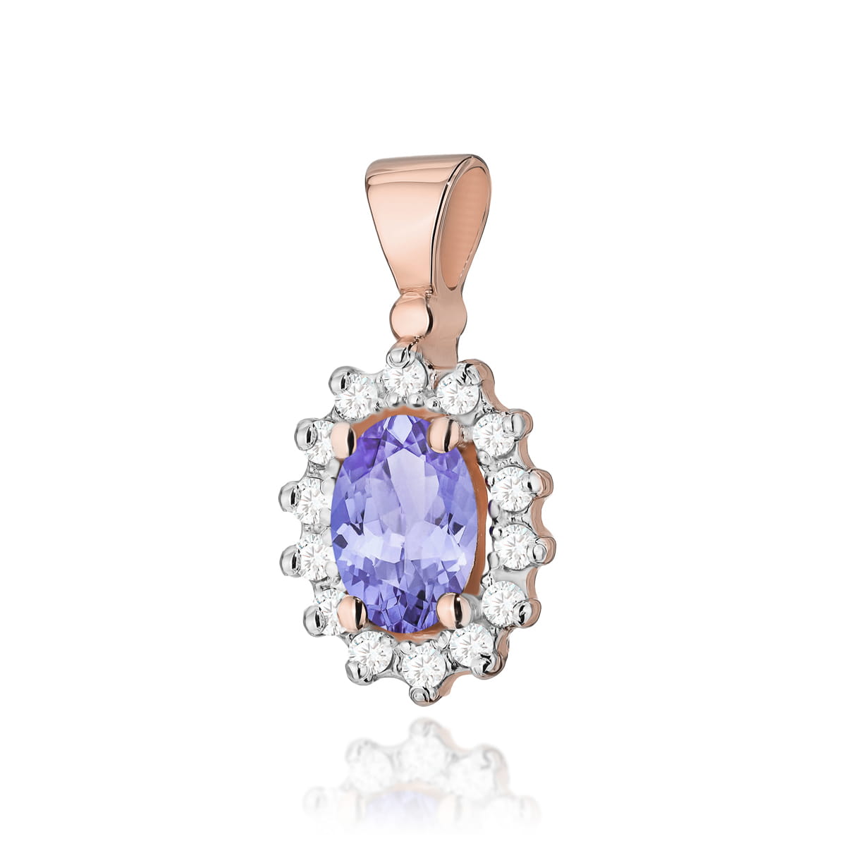 Gold Pendant With Tanzanite And Diamonds