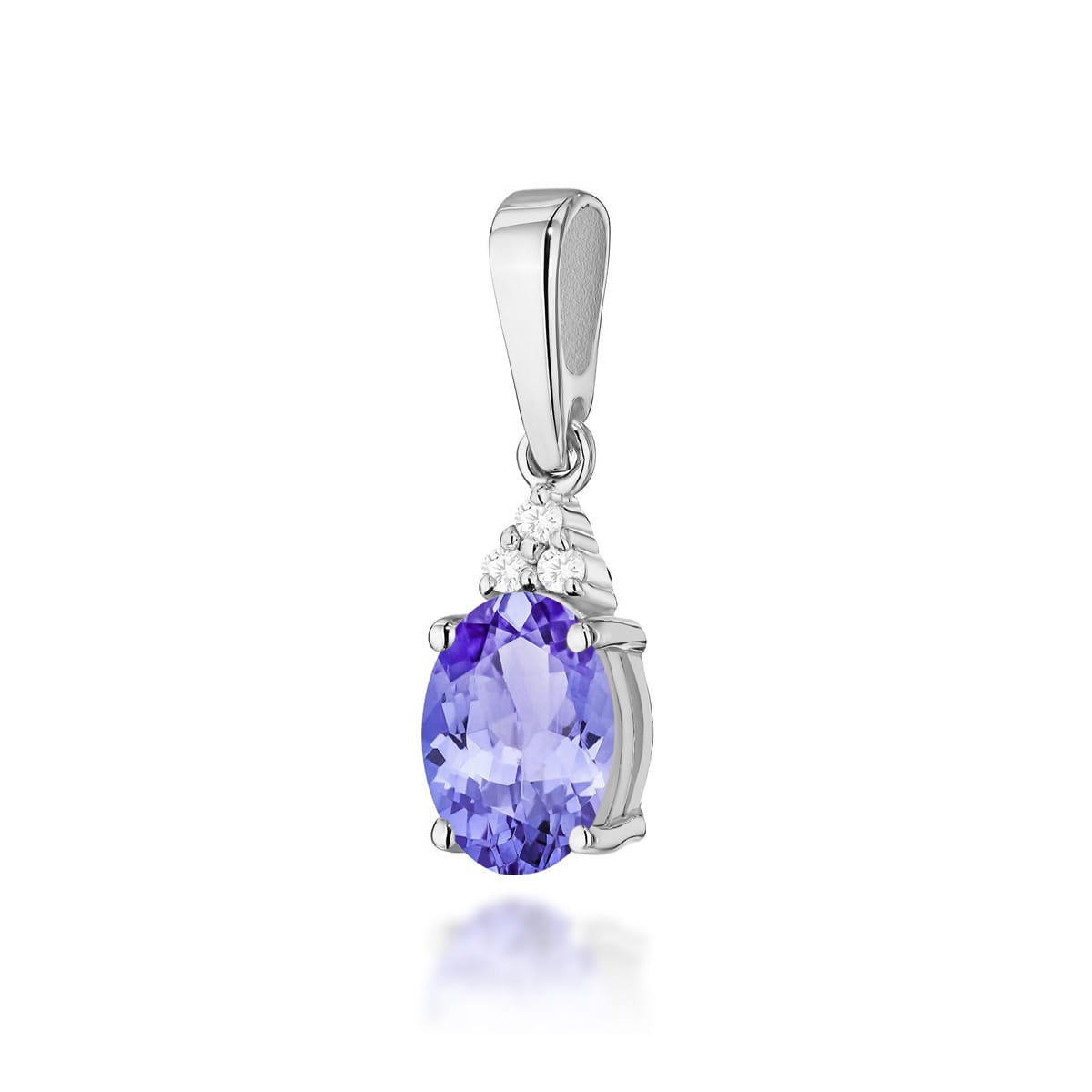 Gold Pendant With Tanzanite And Diamonds