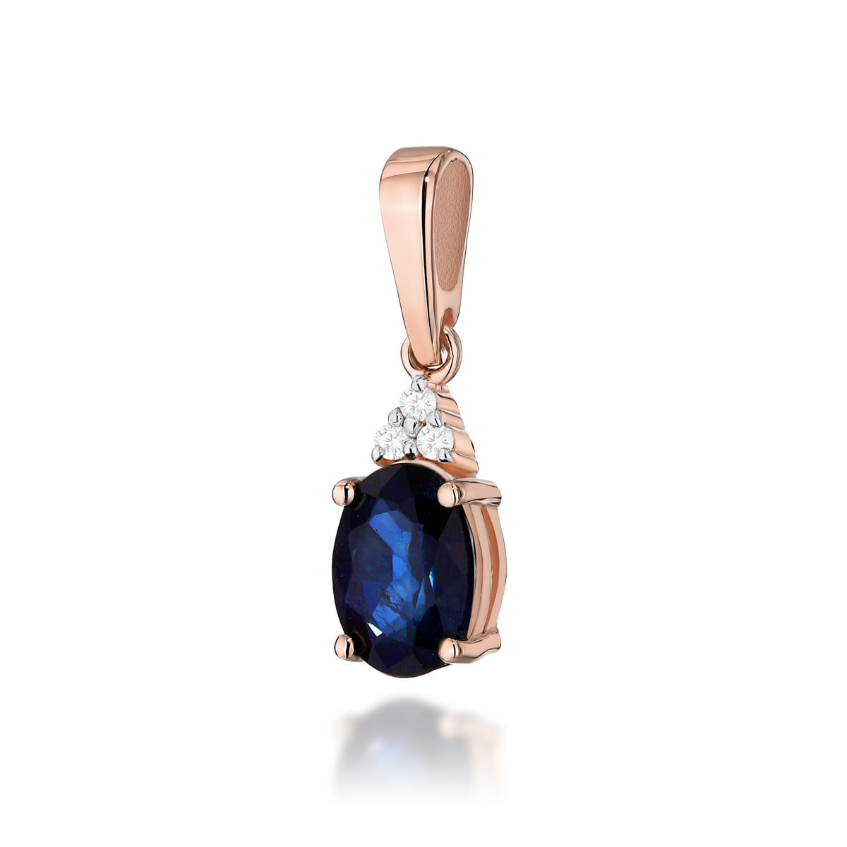 Gold Pendant With Sapphire And Diamonds