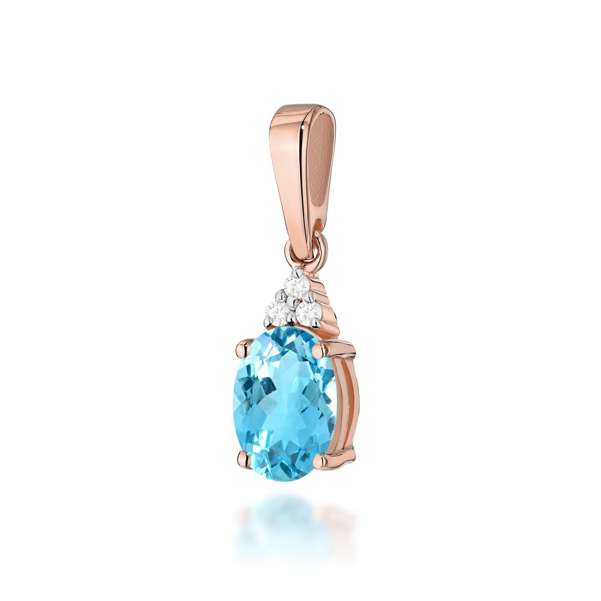 Gold Pendant With Topaz And Diamonds