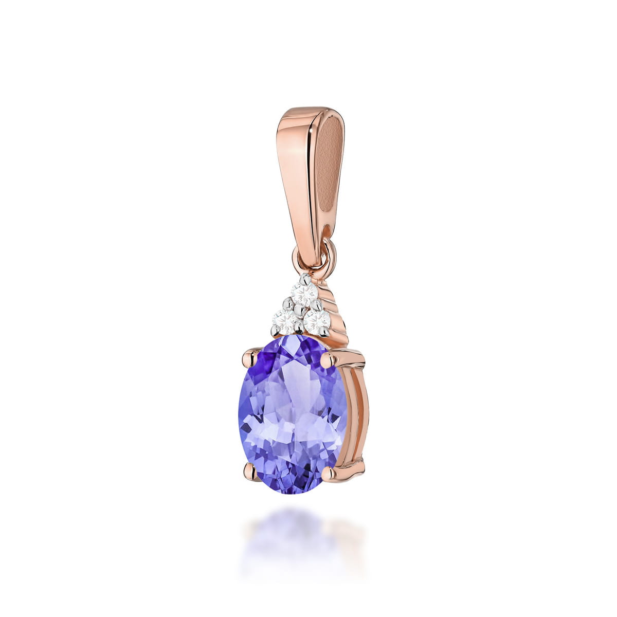 Gold Pendant With Tanzanite And Diamonds