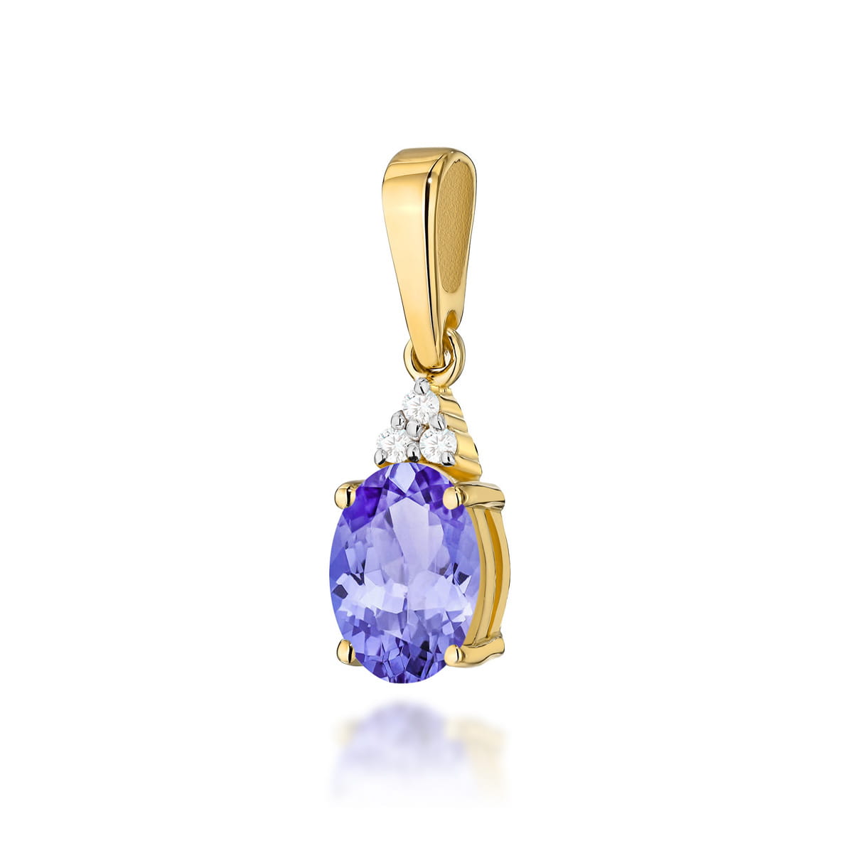 Gold Pendant With Tanzanite And Diamonds