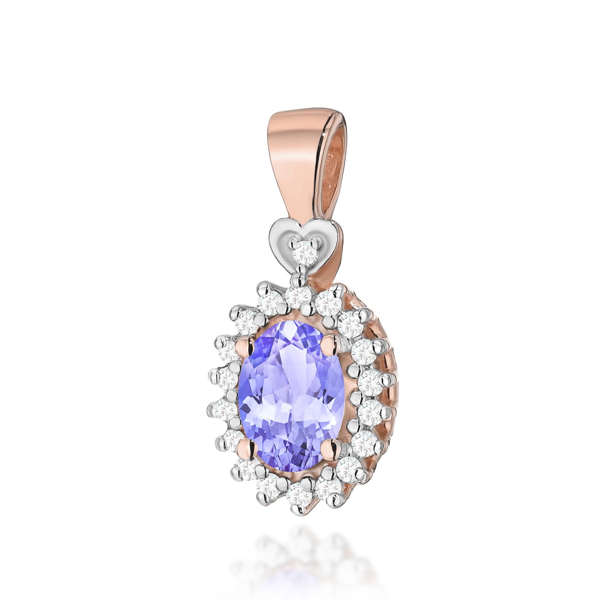 Gold Pendant With Tanzanite And Diamonds