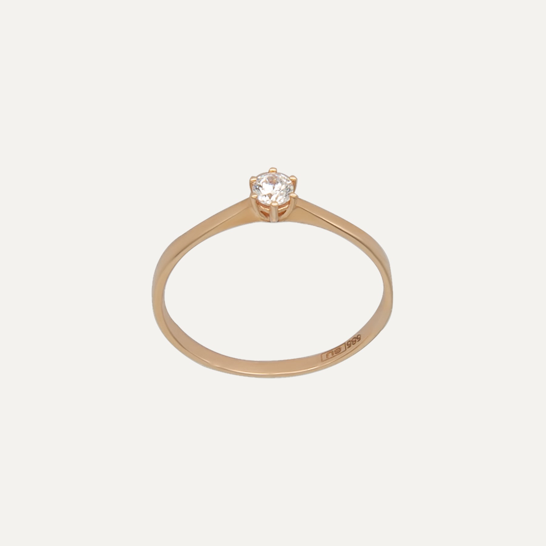 Auksinis žiedas „Klasikinis sužadėtuvių“