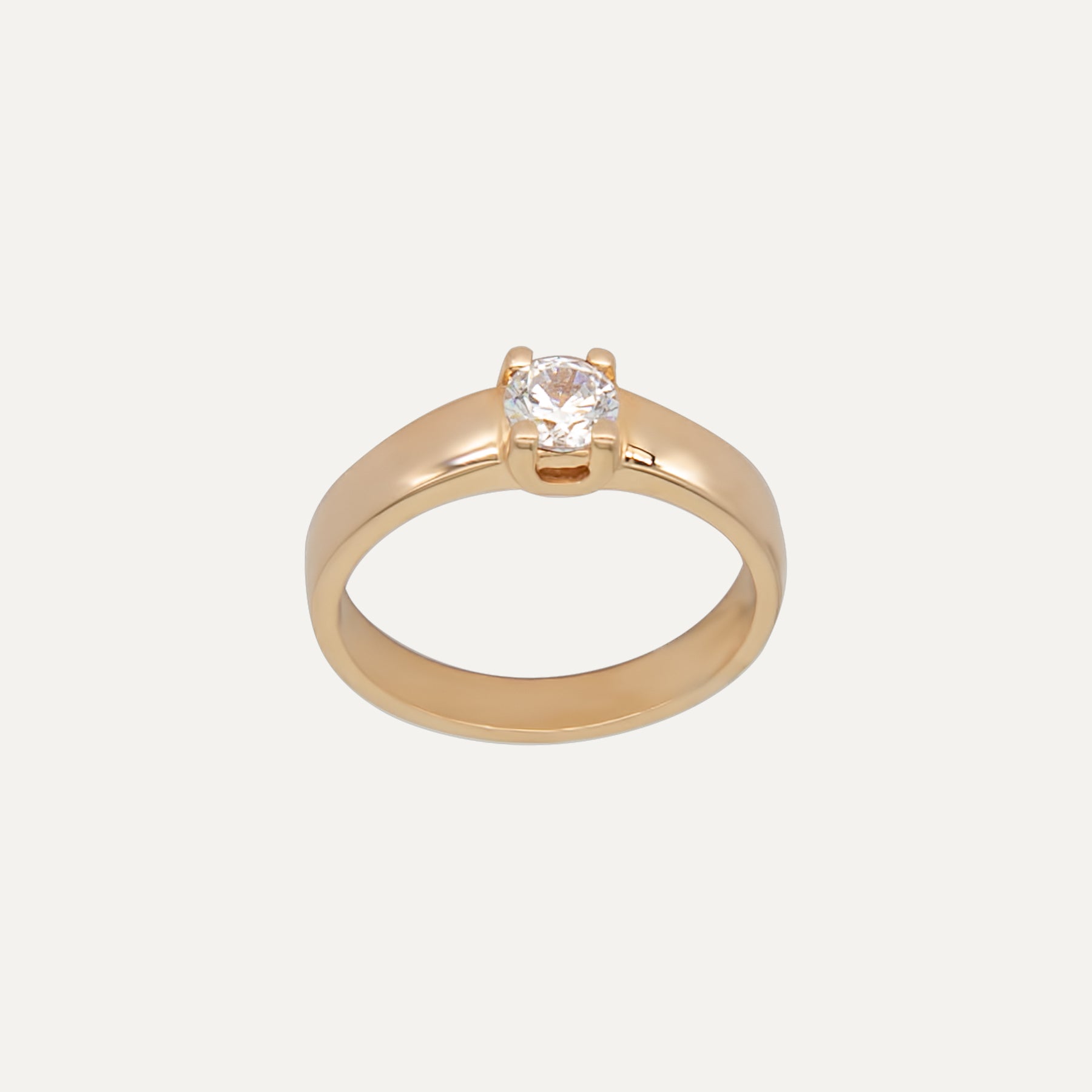 Auksinis žiedas „Klasikinis Sužadėtuvių - platus“