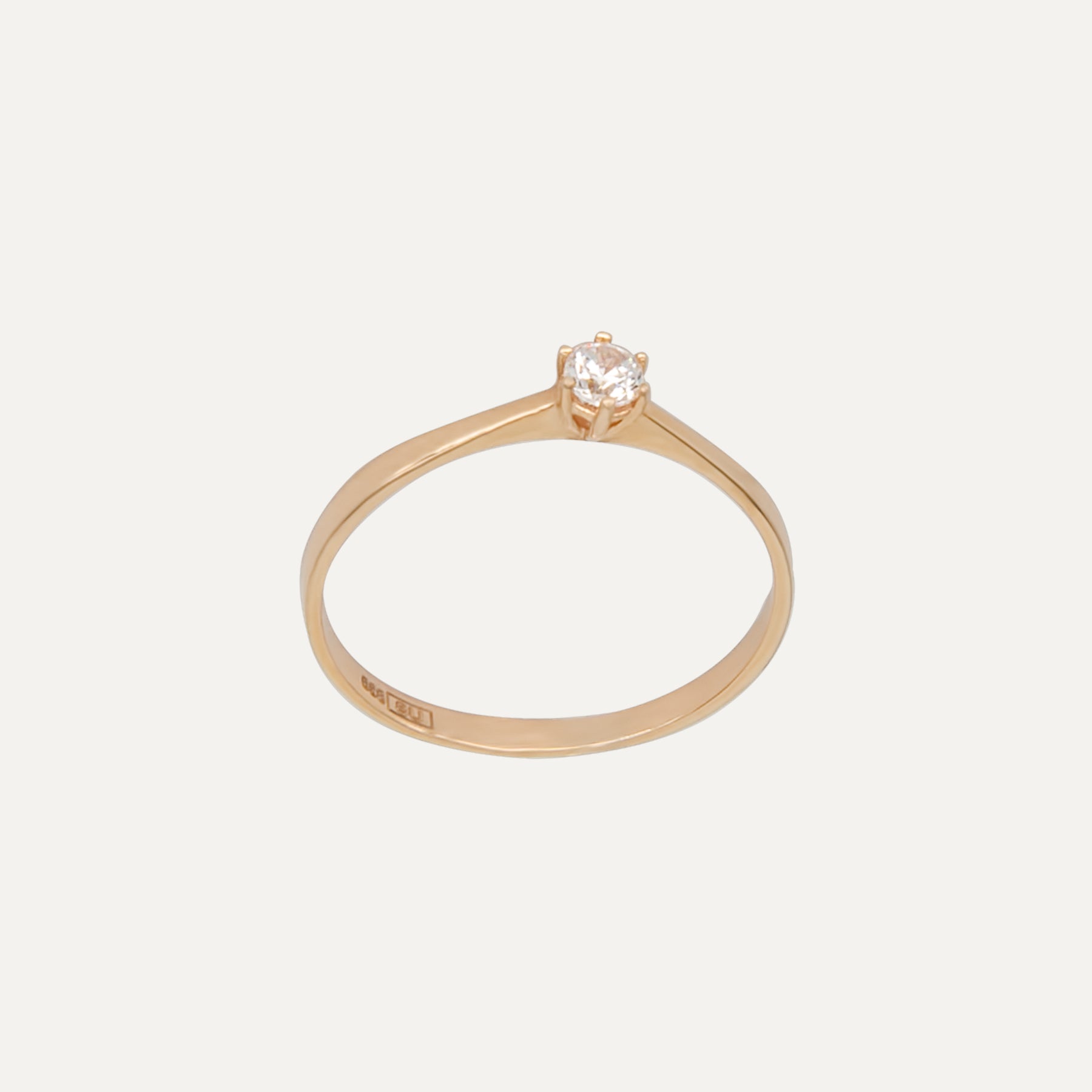 Auksinis žiedas „Klasikinis sužadėtuvių“
