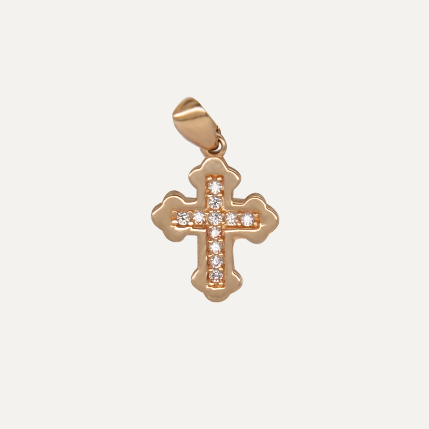 Auksinis Pakabukas „Kryžius su cirkoniu“