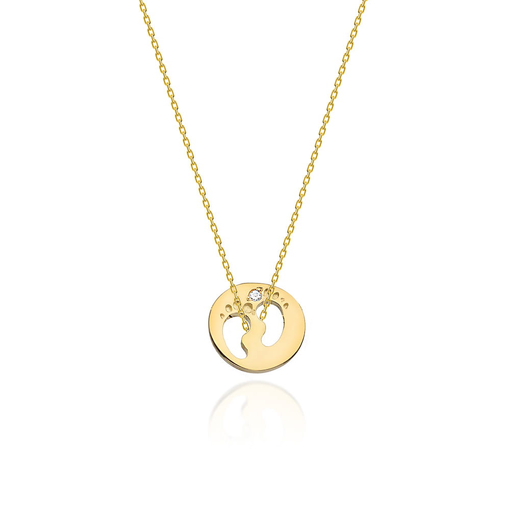 Gold Pendant With Diamond Pendant
