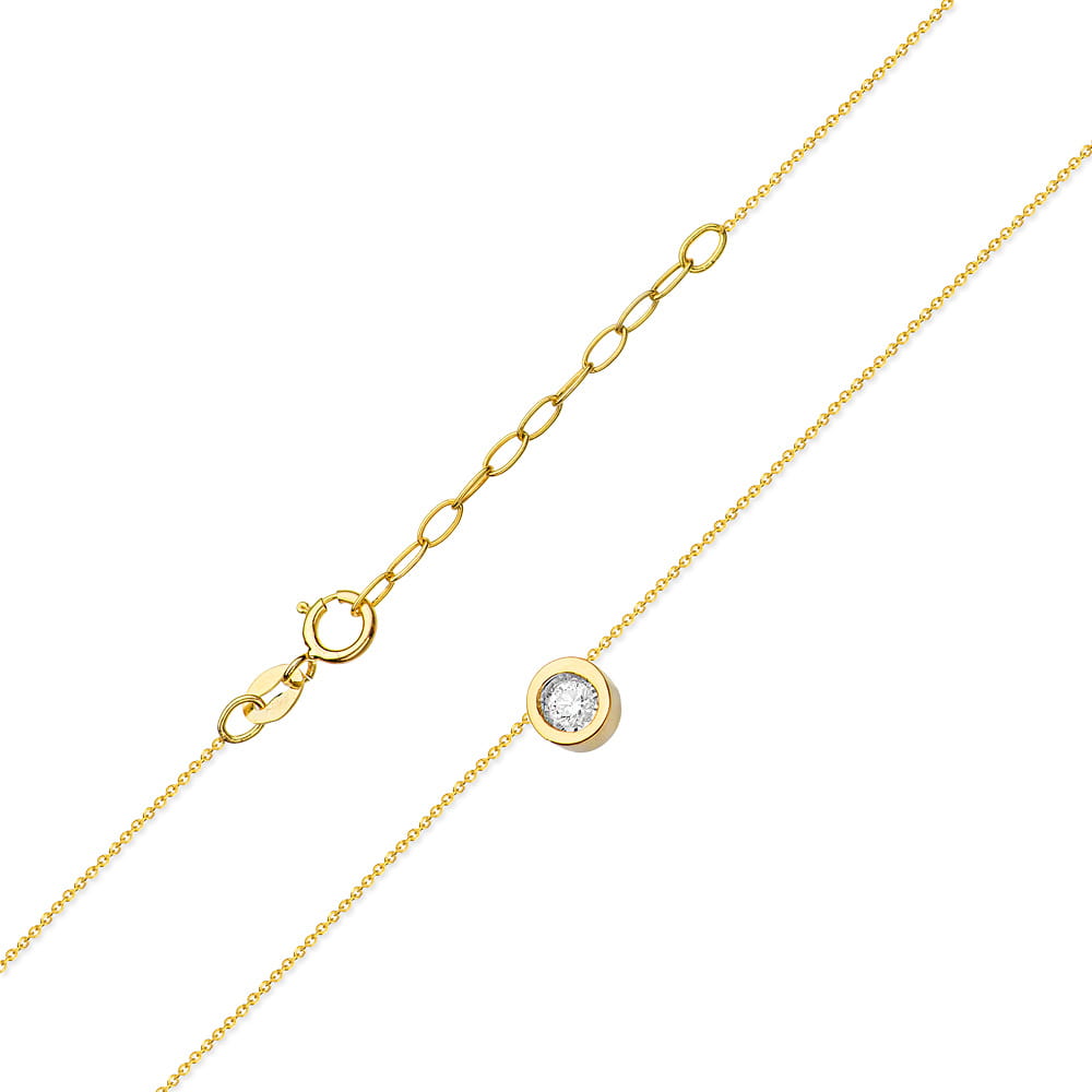 Gold Chain With Diamond Pendant