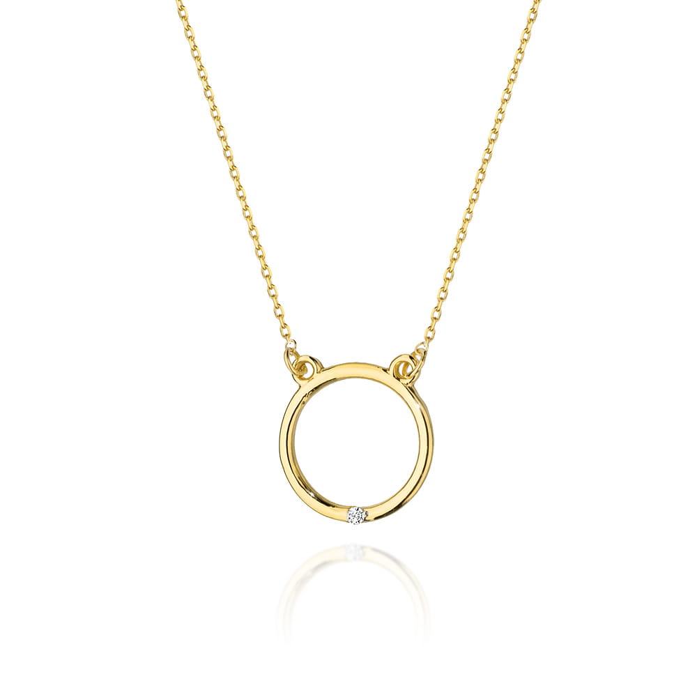 Gold Chain With Diamond Pendant