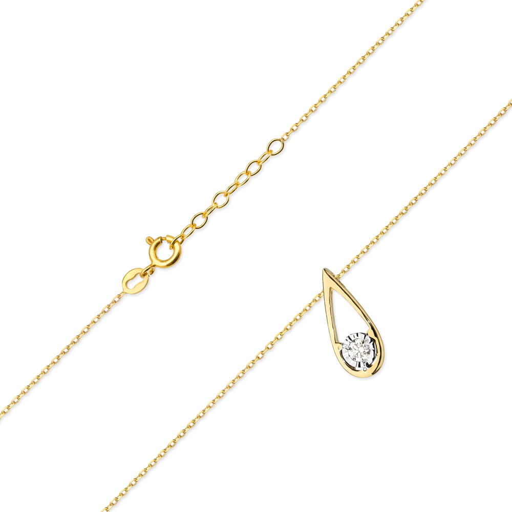 Gold Chain With Diamond Pendant