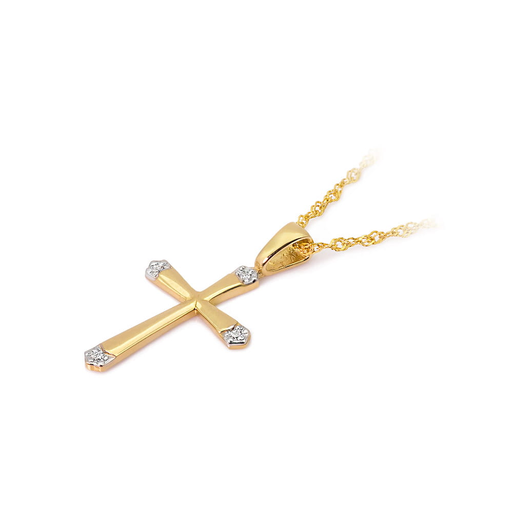 Gold Pendant With Diamonds
