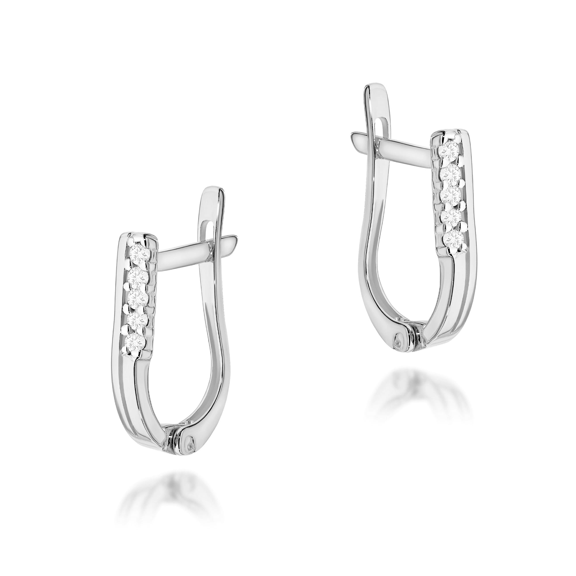 Gold Earrings With Diamonds