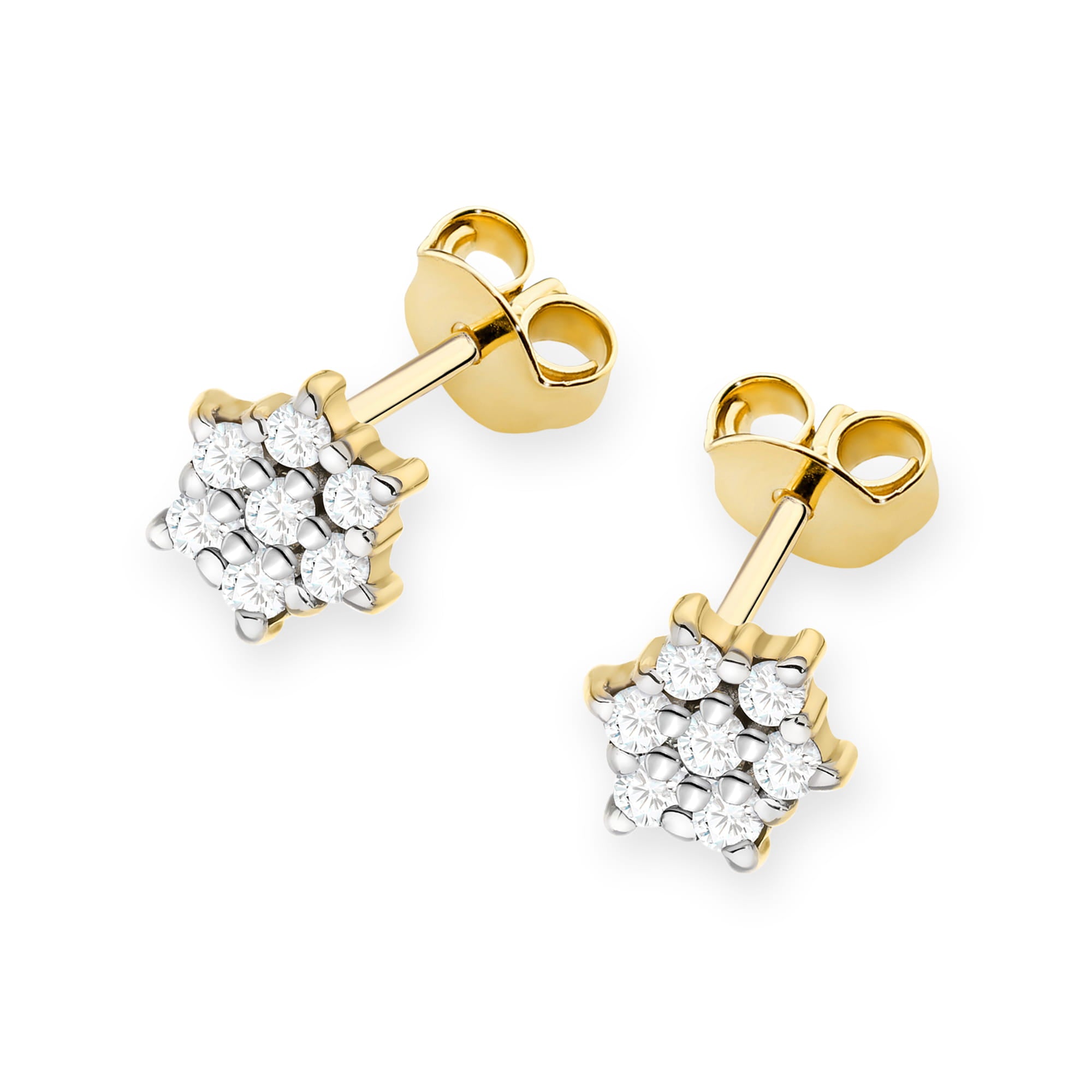Gold Earrings With Diamonds