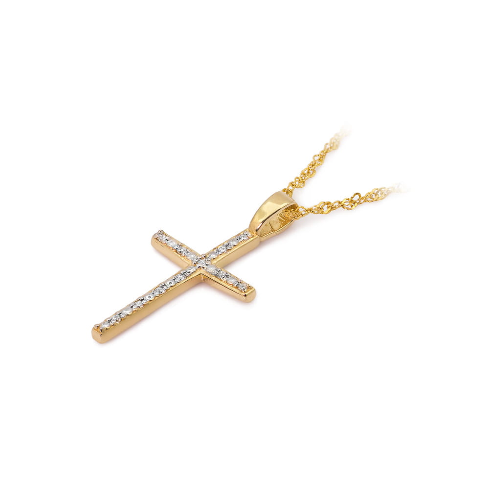 Gold Pendant With Diamonds