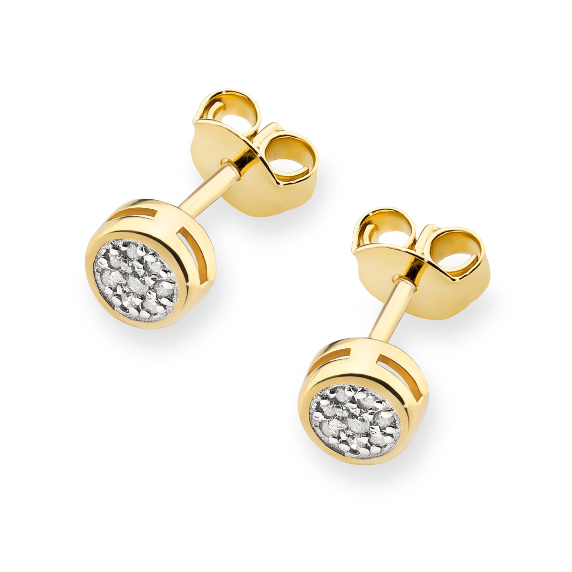 Gold Earrings With Diamonds