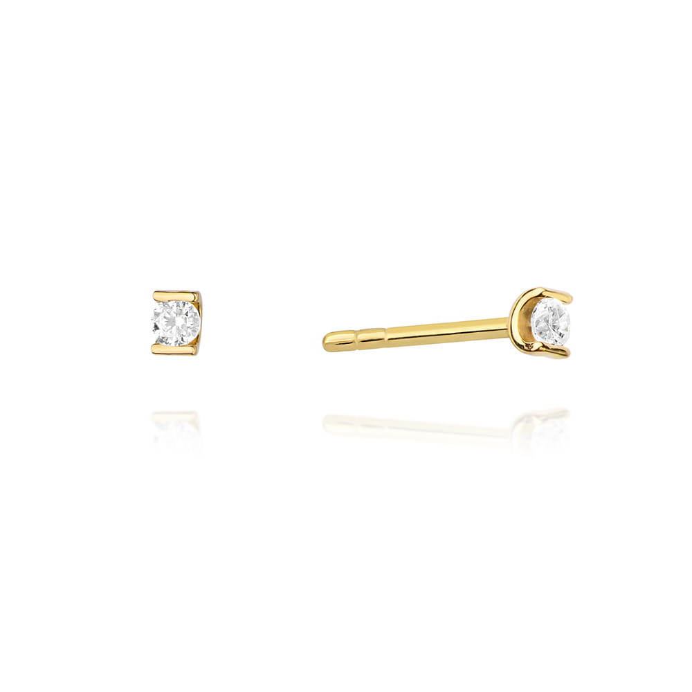 Gold Earrings With Diamonds