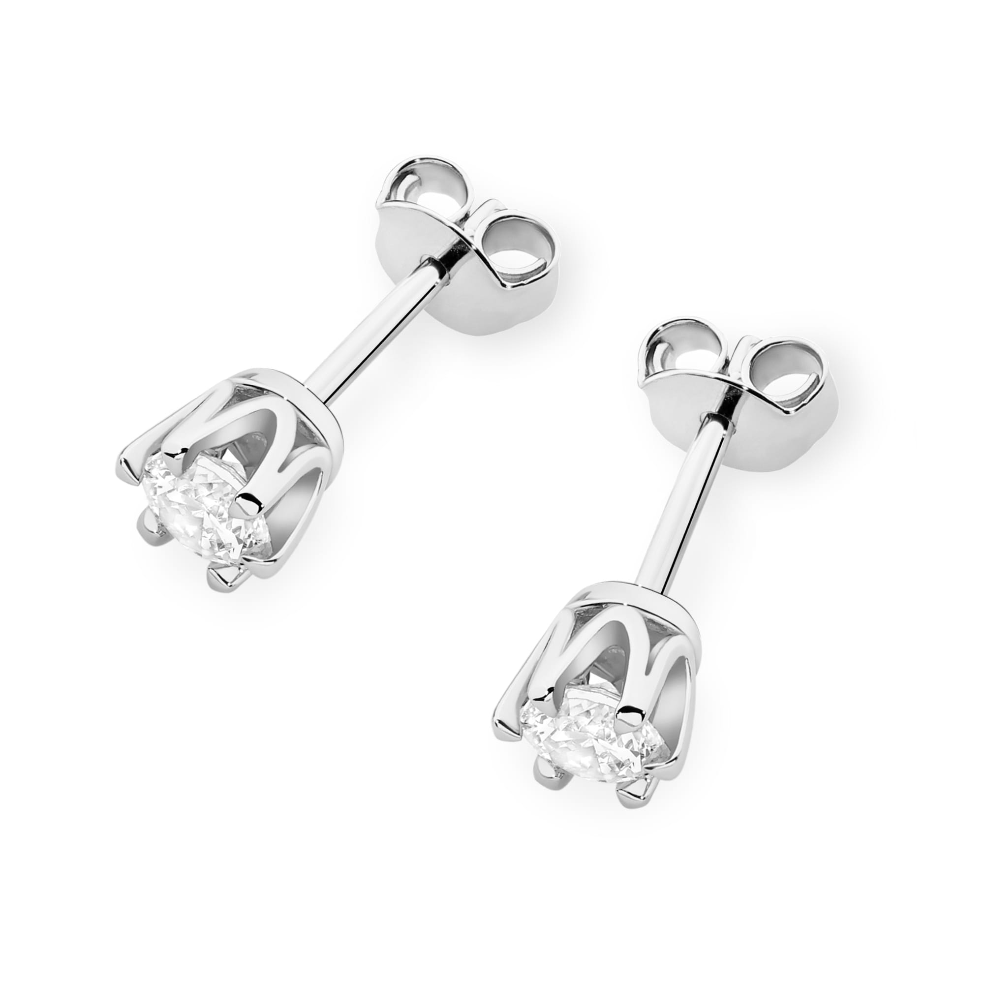 Gold Earrings With Diamonds