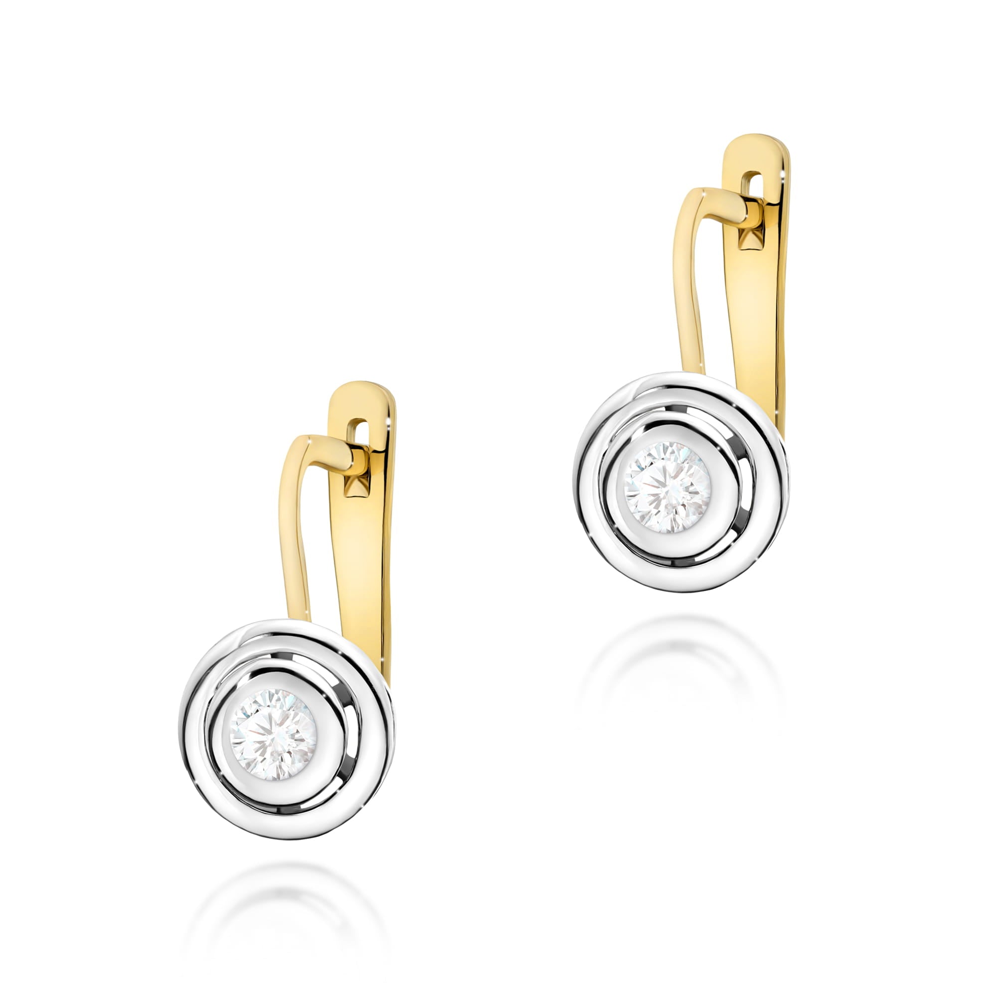 Gold Earrings With Diamonds
