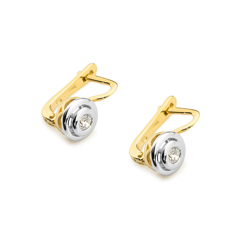 Gold Earrings With Diamonds