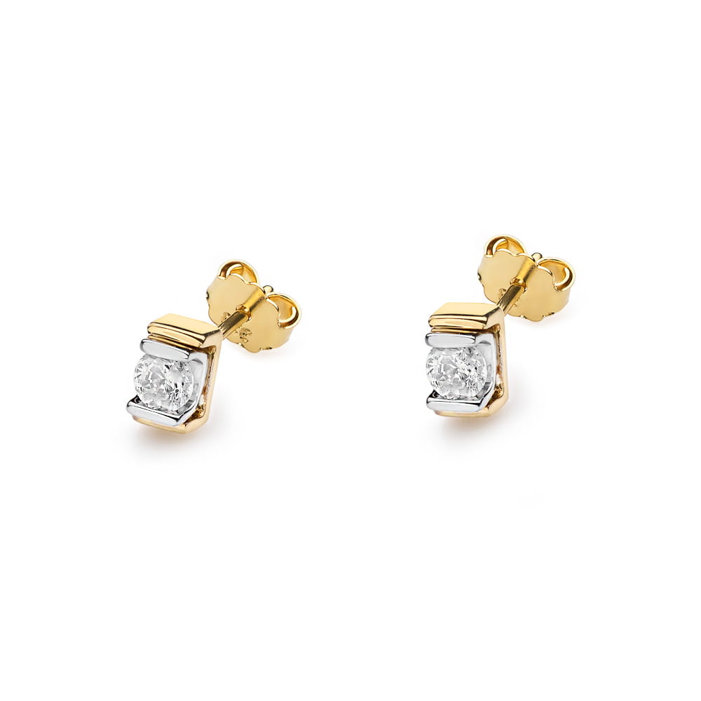 Gold Earrings With Diamonds