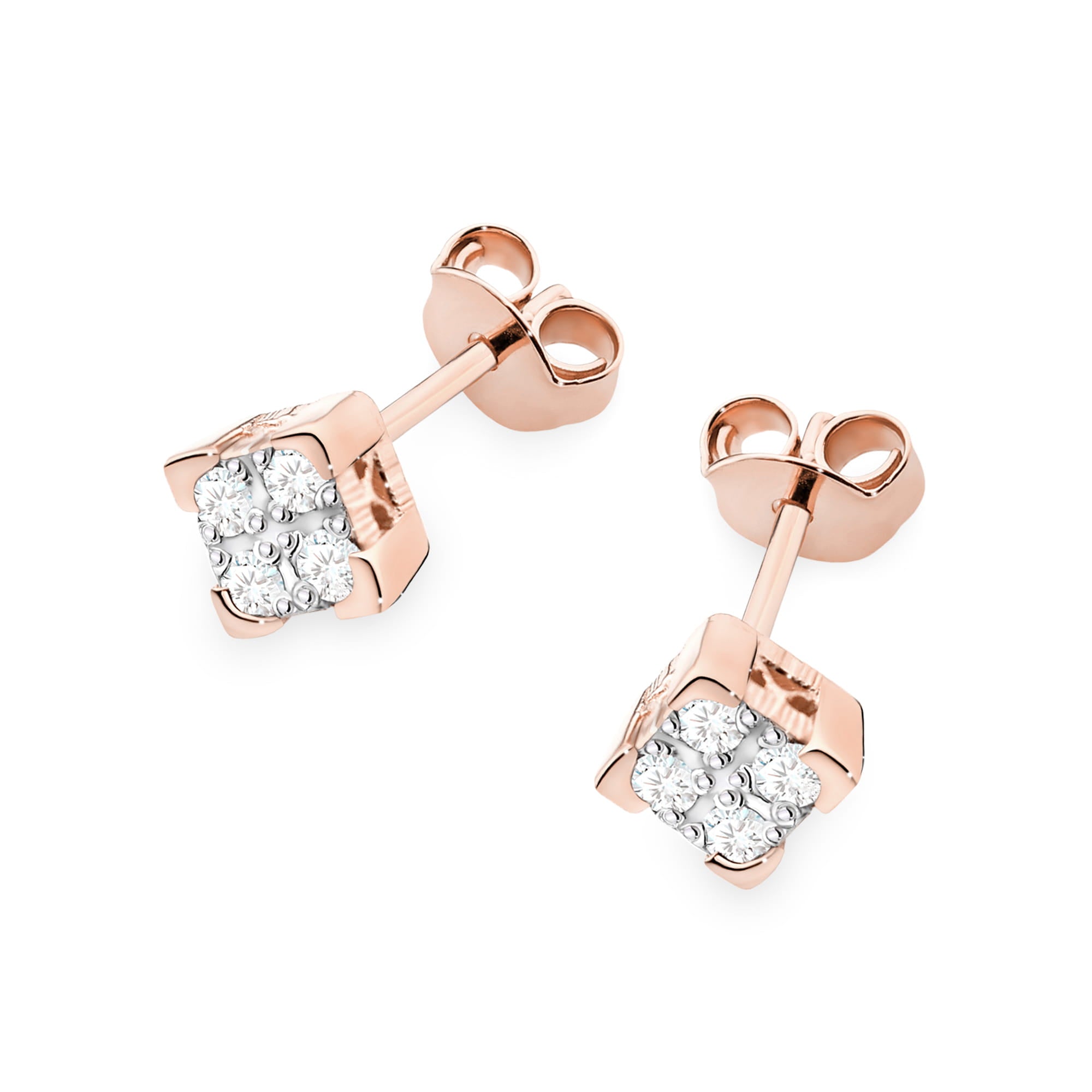 Gold Earrings With Diamonds