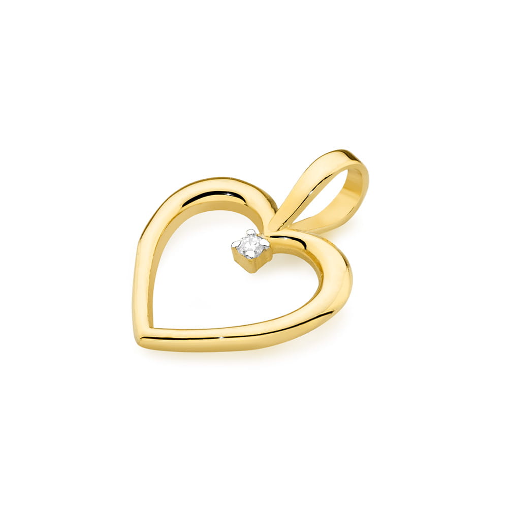 Gold Pendant With Diamond