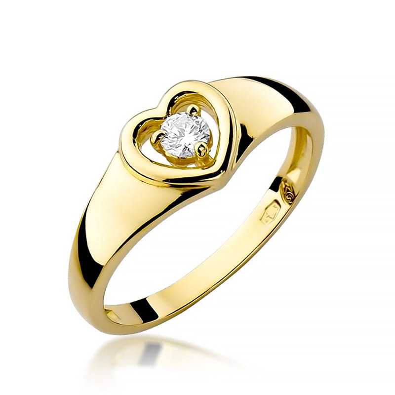 Gold Ring With Diamond 0.10ct