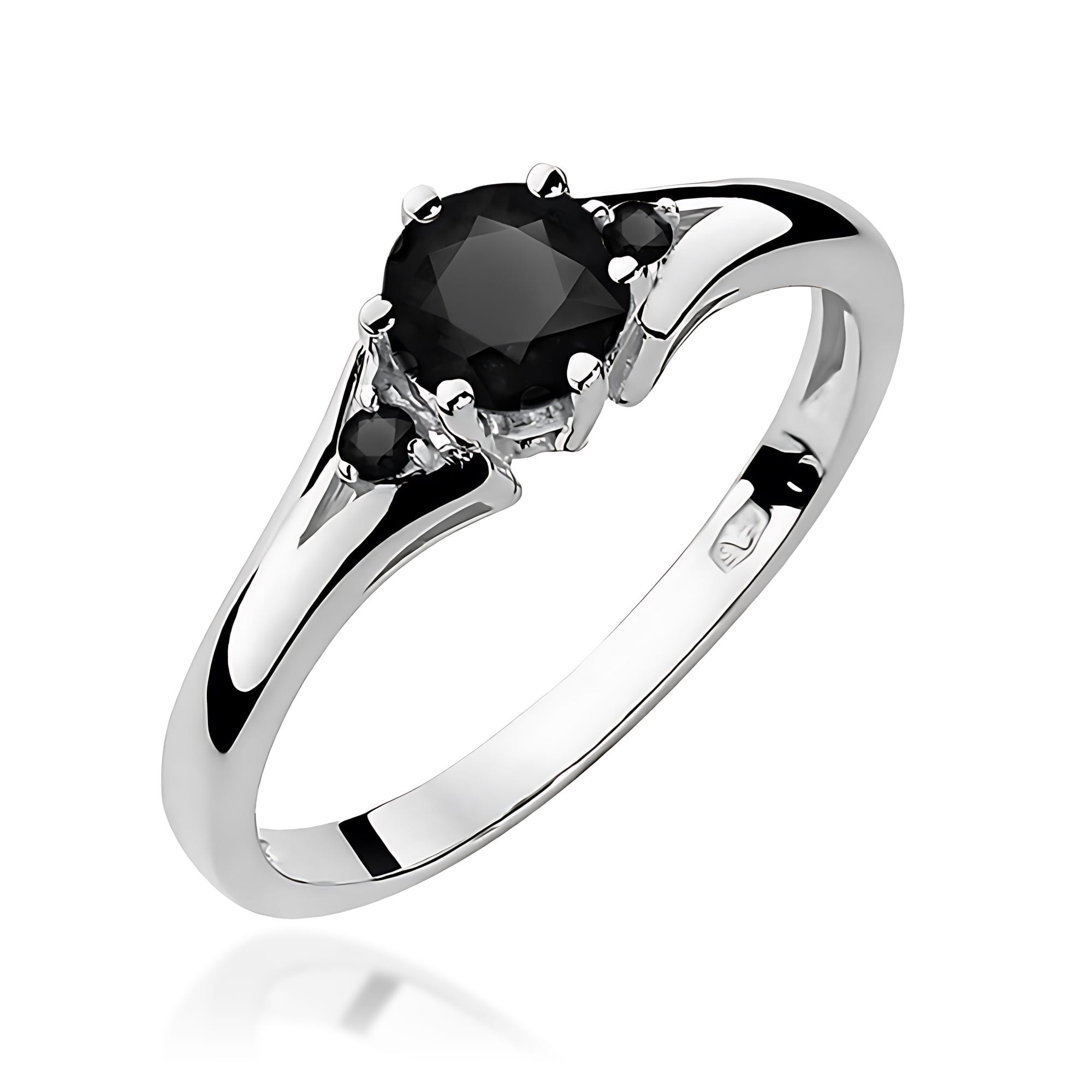 Gold Ring With Black Diamonds